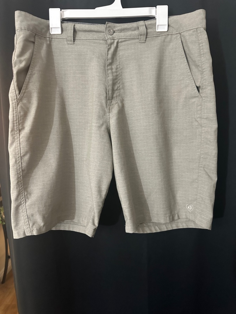 Hang Ten Men's Flat Front Shorts in Light Khaki